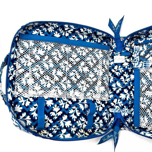 Vera Bradley Hanging Travel Tech Organizer Case Toiletry Makeup Bag Blue Lagoon - Picture 8 of 8
